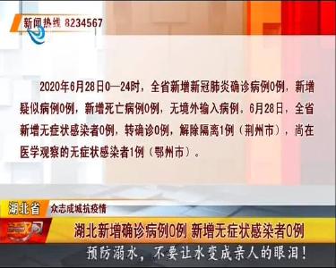 荆州市新增无症状感染者0例
