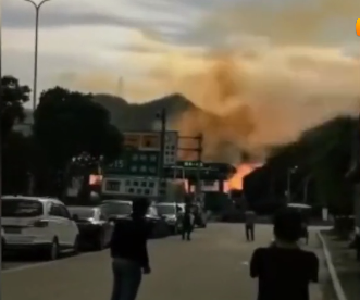 突发！浙江甬台温高速大溪出口一油罐车发生爆炸
