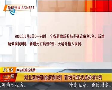 荆州新增确诊病例0例 新增无症状感染者0例