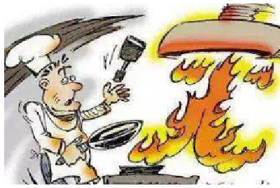 抽油烟机油垢太厚，荆州开发区一厨师炒菜时引发火灾