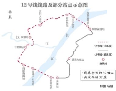 武汉首条独立环线12号线江北段年内开工 预计2025年年底建成通车