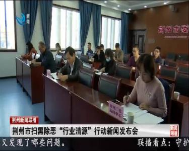 荆州市扫黑除恶“行业清源”行动新闻发布会