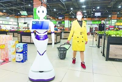 机器人导购 摊主直播卖菜 武汉菜场升级智慧型高端市场