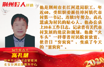 2020年度“荆州好人”第二批候选人，有您认识的吗？