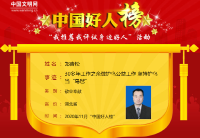 中央文明办发布11月“中国好人榜”，湖北这5人上榜！