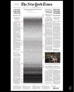 《纽约时报》头版，有近50万个黑点
