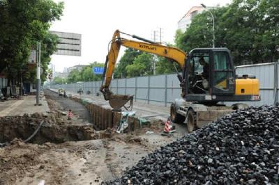 沙市区红门北路雨污分流改造工程预计下月底完工