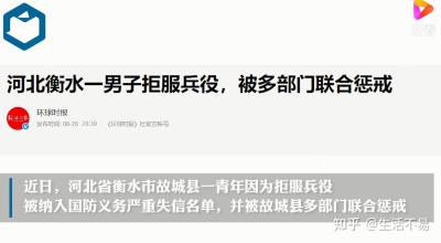 河北衡水一男子拒服兵役，被多部门联合惩戒
