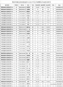 荆州高新区招商促进中心2021年公开招聘工作人员综合成绩及排名公示