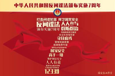 【官宣海报】反间谍法颁布实施七周年