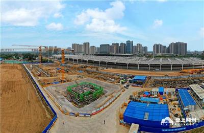 荆州站北站房施工如火如荼 即将进入主体施工阶段