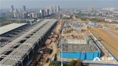 重点项目追踪|荆荆高铁新建荆州站北站房项目进入主体结构施工