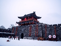 美图丨雪封梅花探古城