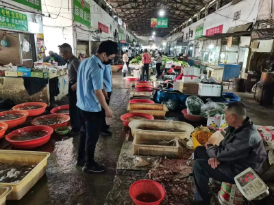 沙市区市场监管局开展全区农贸市场禁捕检查