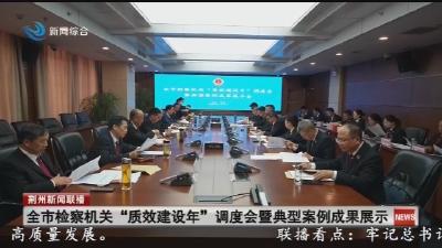 全市检察机关“质效建设年”调度会暨典型案例成果展示