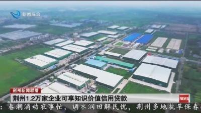 荆州1.2万家企业可享知识价值信用贷款