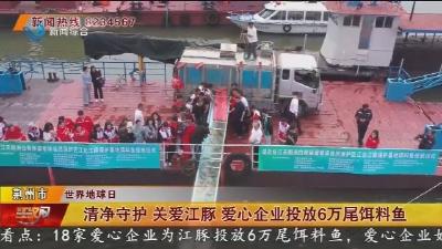 清净守护 关爱江豚 爱心企业投放6万尾饵料鱼