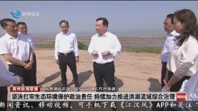 汪元程调研洪湖流域综合治理工作
