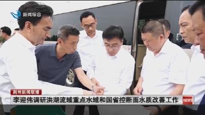李迎伟调研洪湖流域重点水域和国省控断面水质改善工作