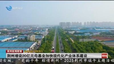荆州增设20亿元母基金加快现代化产业体系建设