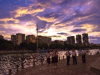 图集 | 夏夜洪湖 邂逅晚霞与音乐