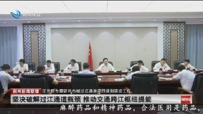 汪元程专题研究市域过江通道项目规划建设工作