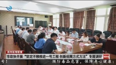 市政协开展“坚定不移推进一号工程 创新招商方式方法”专题调研
