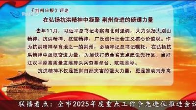 在弘扬抗洪精神中凝聚 荆州奋进的磅礴力量