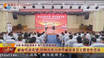 献血传递希望 荆州市举办世界献血者日主题宣传活动