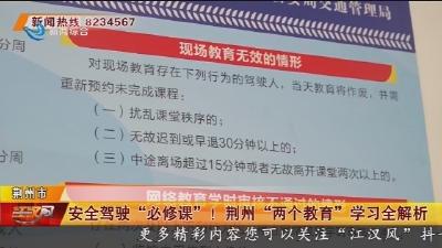 安全驾驶“必修课”！荆州“两个教育”学习全解析