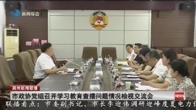 市政协党组召开学习教育查摆问题情况检视交流会