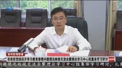 市政府党组召开学习教育查摆问题情况检视交流会暨理论学习中心组集体学习研讨
