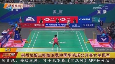 荆州姑娘王祉怡卫冕中国羽毛球公开赛女单冠军
