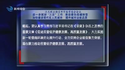 汪元程主持召开市委常委会会议