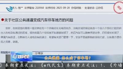 公共通道 怎么成了停车场?