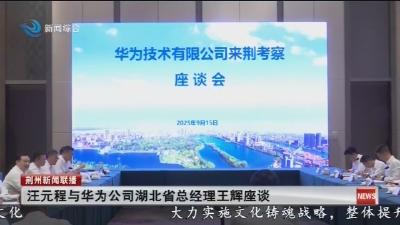 汪元程与华为公司湖北省总经理王辉座谈