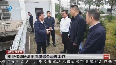 李迎伟调研洪湖流域综合治理工作