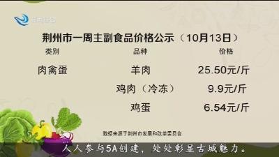 荆州市一周主副食品价格公示(10月13日)