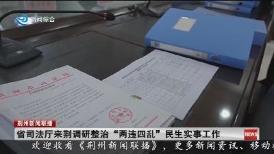 省司法厅来荆调研整治 “两违四乱”民生实事工作