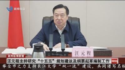 汪元程主持研究 “十五五” 规划建议及纲要起草编制工作