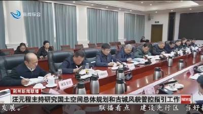 汪元程主持研究国土空间总体规划和古城风貌管控指引工作