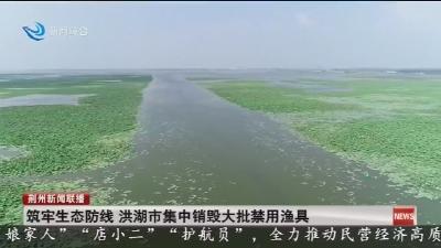 筑牢生态防线  洪湖市集中销毁大批禁用渔具