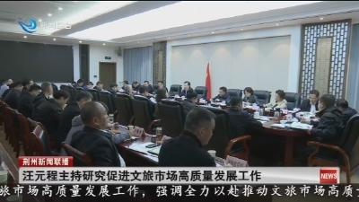 汪元程主持研究促进文旅市场高质量发展工作