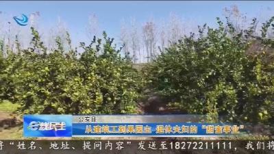 从建筑工到果园主 退休夫妇的“甜蜜事业”