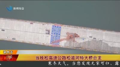 当枝松高速公路松滋河特大桥合龙