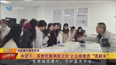 李征宇:深度挖掘荆楚文化 让古城旅游