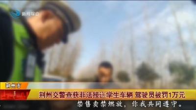 荆州交警查获非法接送学生车辆 驾驶员被罚1万元