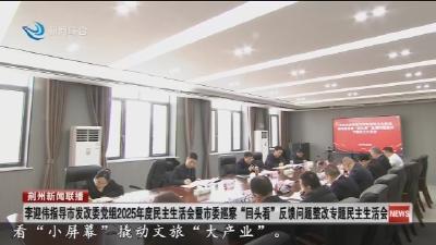 李迎伟指导市发改委党组2025年度民主生活会暨市委巡察“回头看”反馈问题整改专题民主生活会