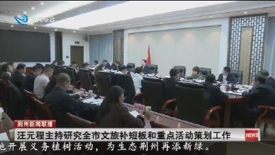 汪元程主持研究全市文旅补短板和重点活动策划工作