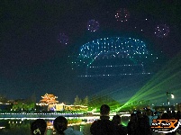 图集 | “荆州十二时辰·荆马之夜”无人机秀点亮古城夜空